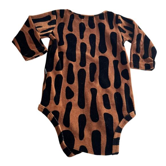 Carlijnq unisex velour animal print bodysuit size 6-12 months - Picture 2 of 7